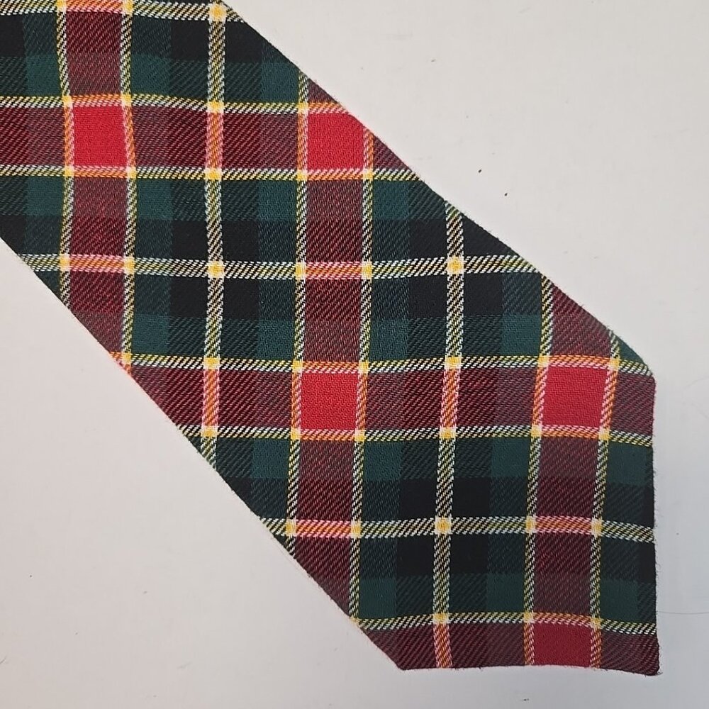 Vintage Gap Tie 58" x 4" Plaid Flannel Made in USA 100% Cotton Christmas